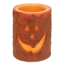 4" Jack O Lantern Timer Pillar