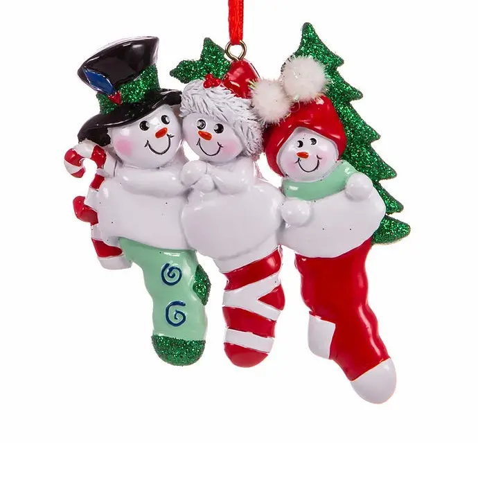 Snoman Family of 3 Ornament