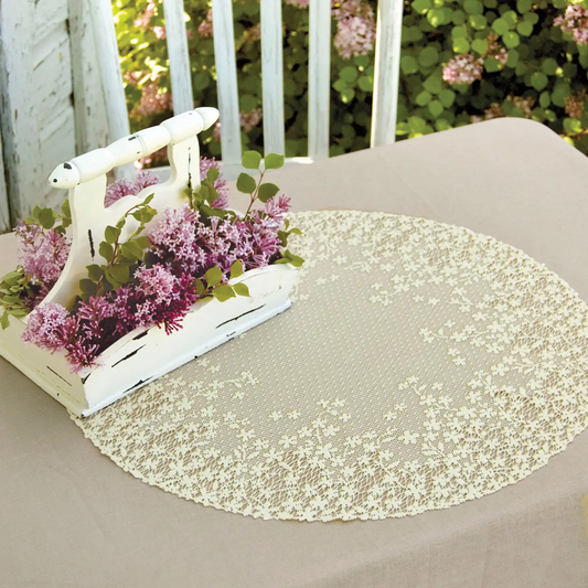 *20" Blossom Doily Ecru