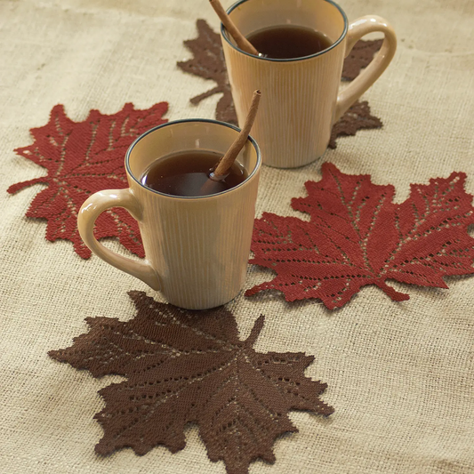 *Maple Doily 7X8" Dark Paprika