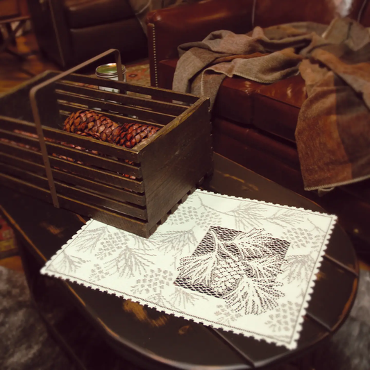 *14X20 Placemat Woodland Ecru