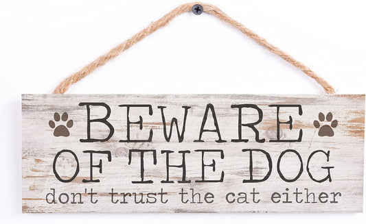 10X3.5 Beware Dog Sign