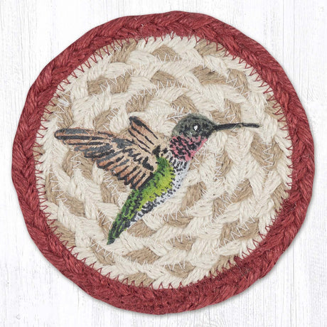 5" Hummingbird Jute Coaster