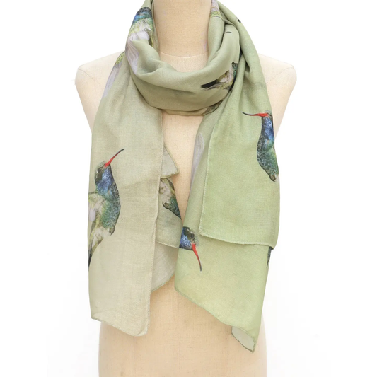 Green Hummingbird Scarf