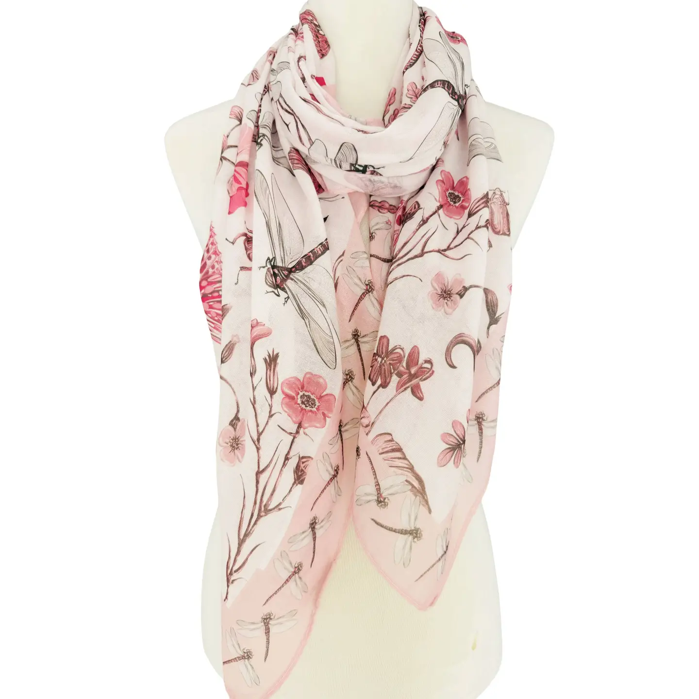 Pink Dragonfly Scarf