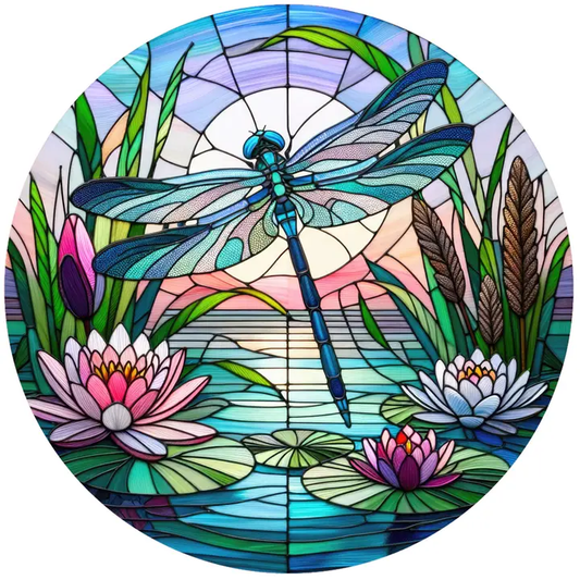Dragonfly Stained Glass Jar Opener