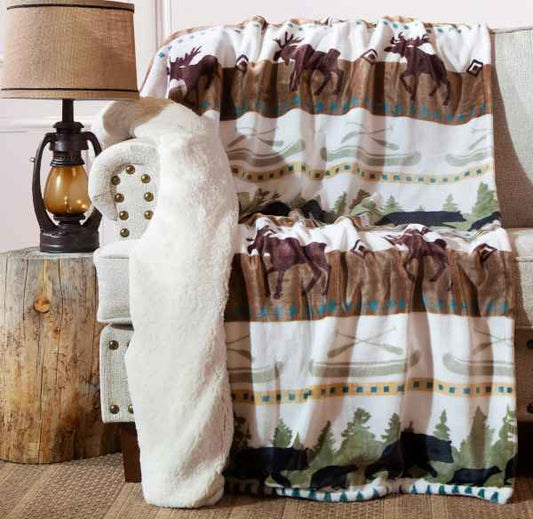 HIDDEN LAKE PLUSH THROW