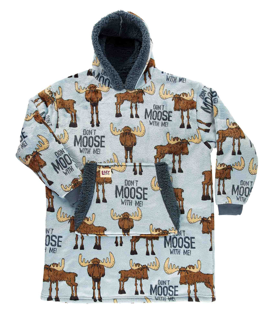 Don't Moose With Me Kid Blanket Hoodie