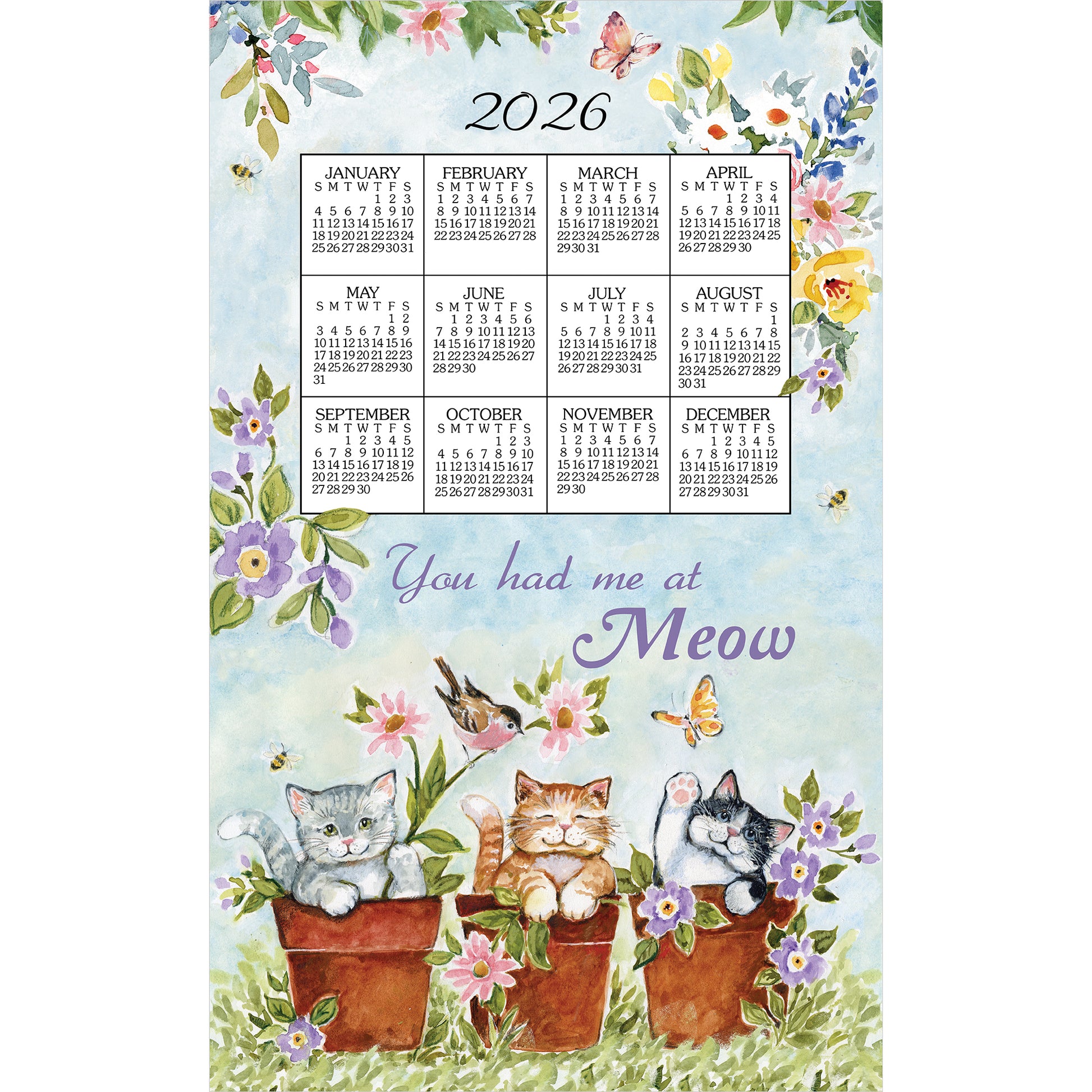 2026 SWEET KITTIES Calendar Towel