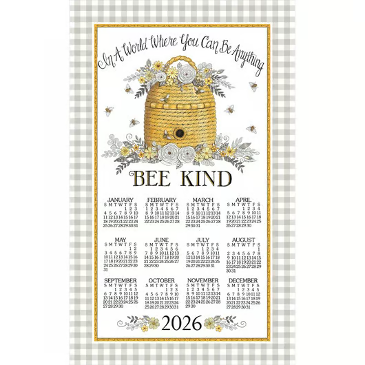 2026 BEE KIND Calendar Towel