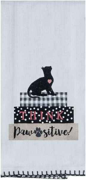 *Pawsitive Emb Tea Towel