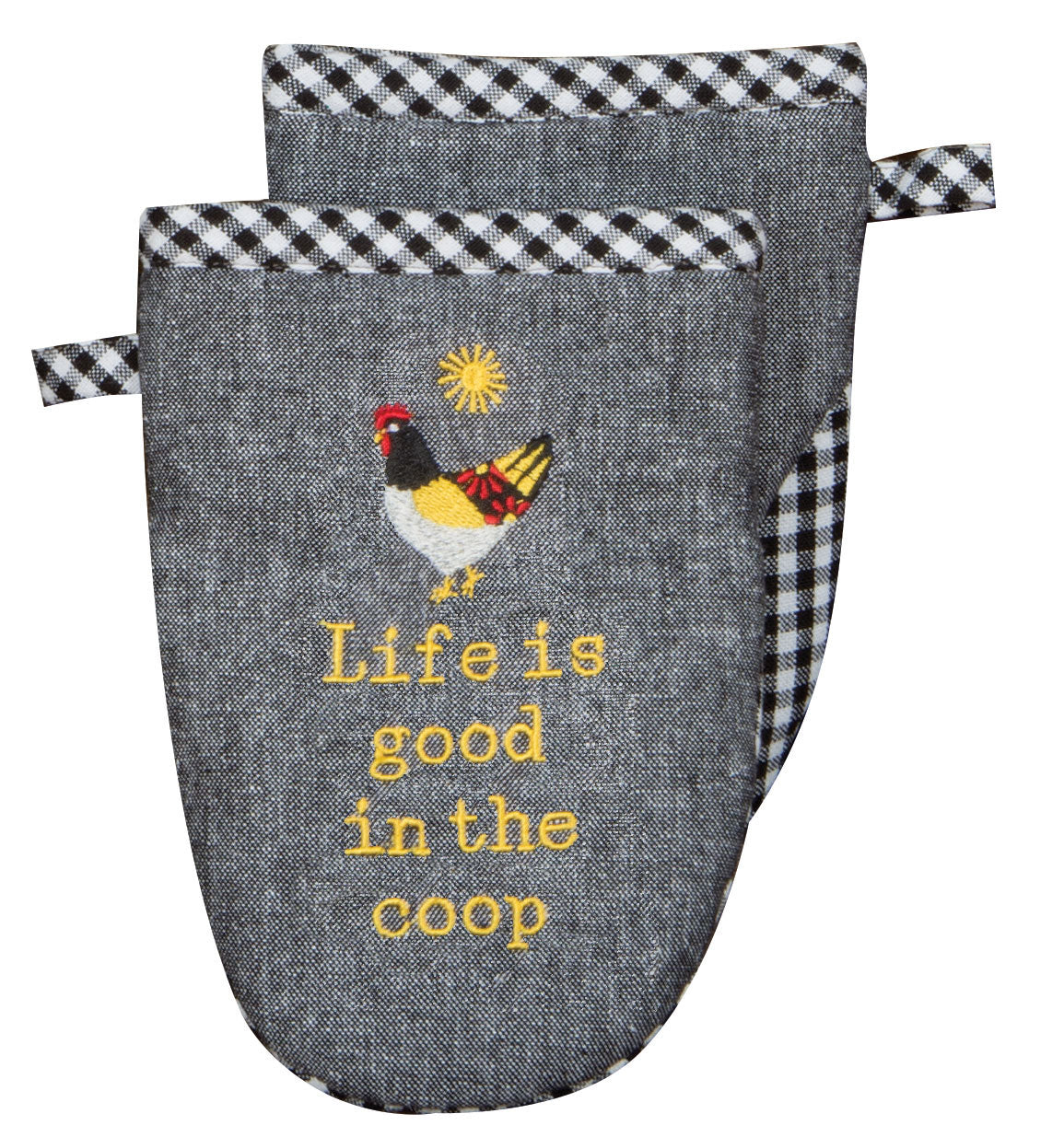 CHICKEN Embroidered Grabber Mitt