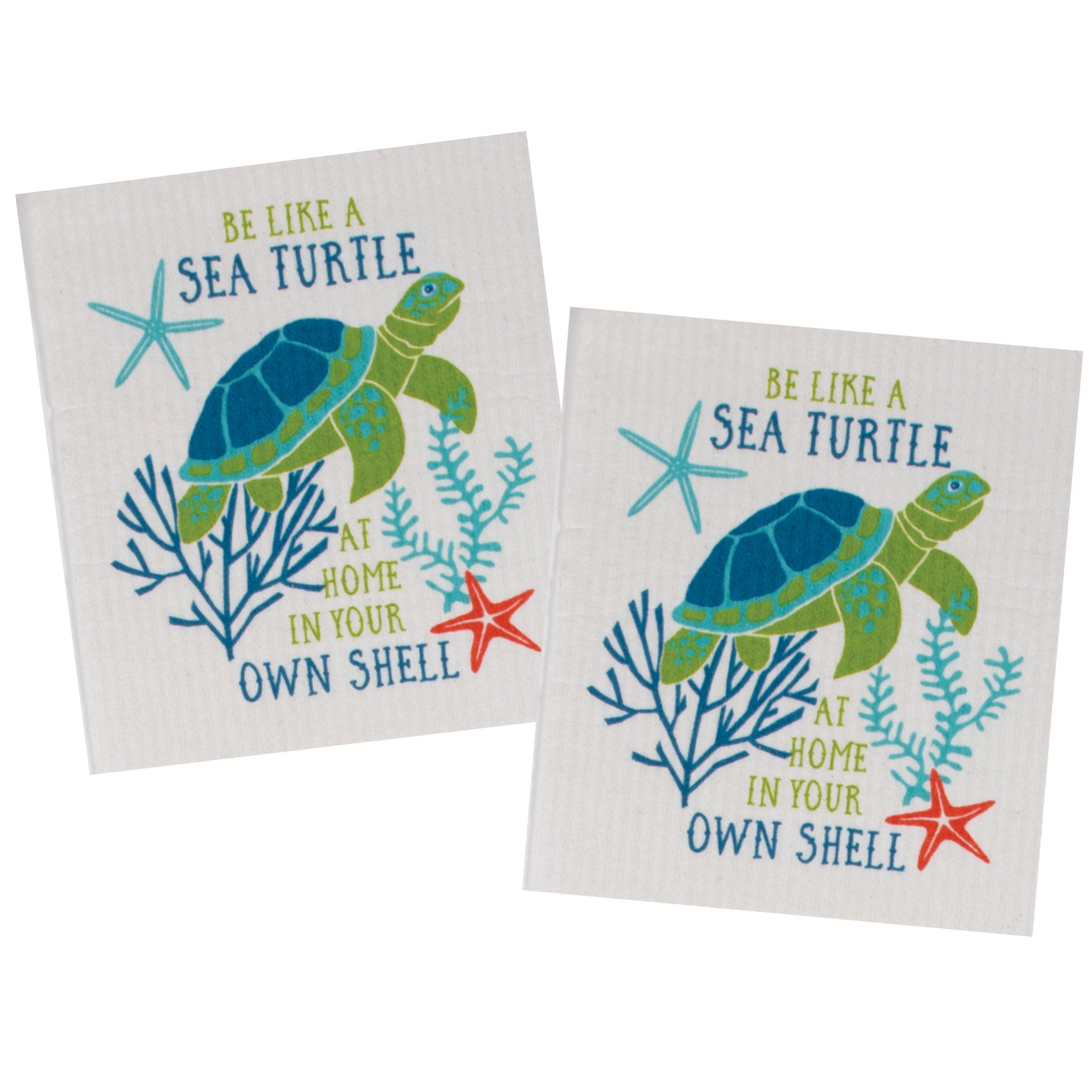 SEA TURTLE 2PK SWEDISH CLOTHS