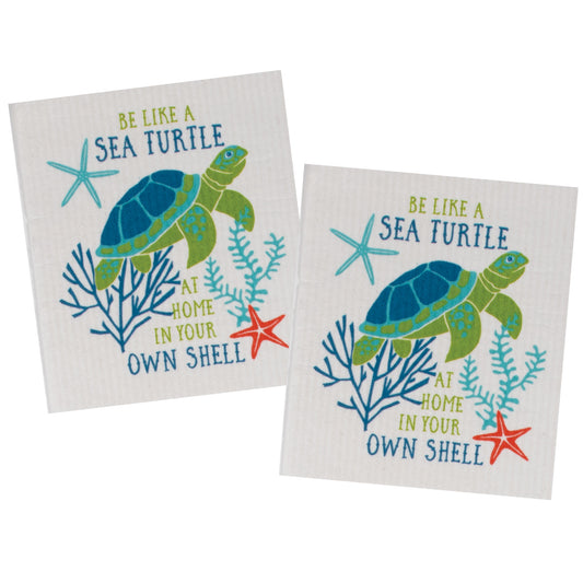 SEA TURTLE 2PK SWEDISH CLOTHS