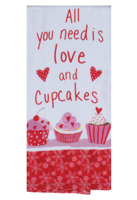 LOVE & CUPCAKES DUAL PURPOSE TOWEL