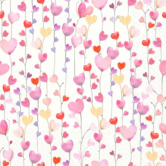 Heart On A String Luncheon Napkin