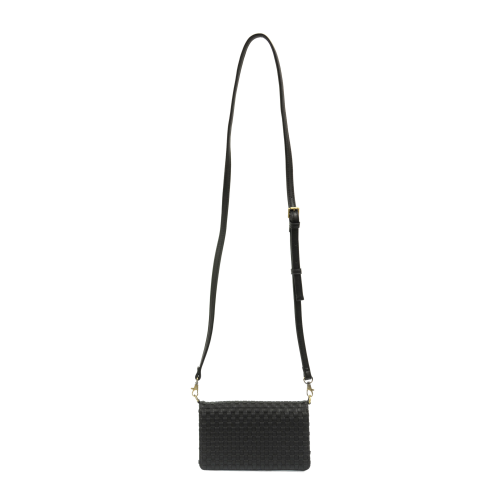 Black Lila Mini Woven Crossbody Bag