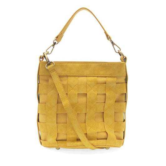 Yellow Brianna Cage Bucket Bag