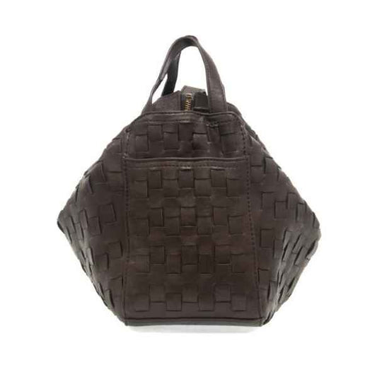 Espresso Brenna Woven Bowler Satchel