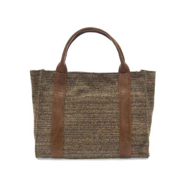 Neutral Mila Tweed Medium Tote