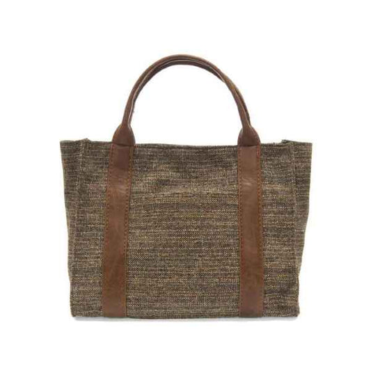 Neutral Mila Tweed Medium Tote