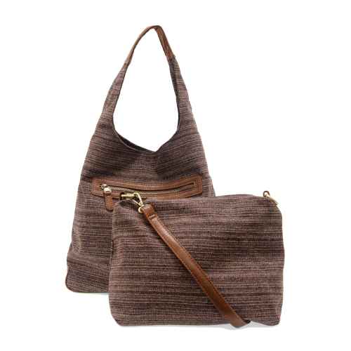 Plum Elena Tweed Hobo