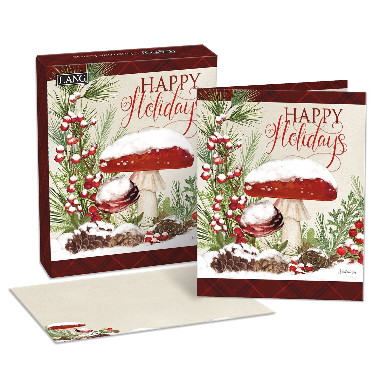 HOLIDAY MUSHROOMS BOXED CHRISTMAS CARDS