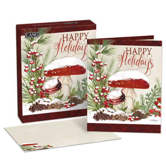 HOLIDAY MUSHROOMS BOXED CHRISTMAS CARDS