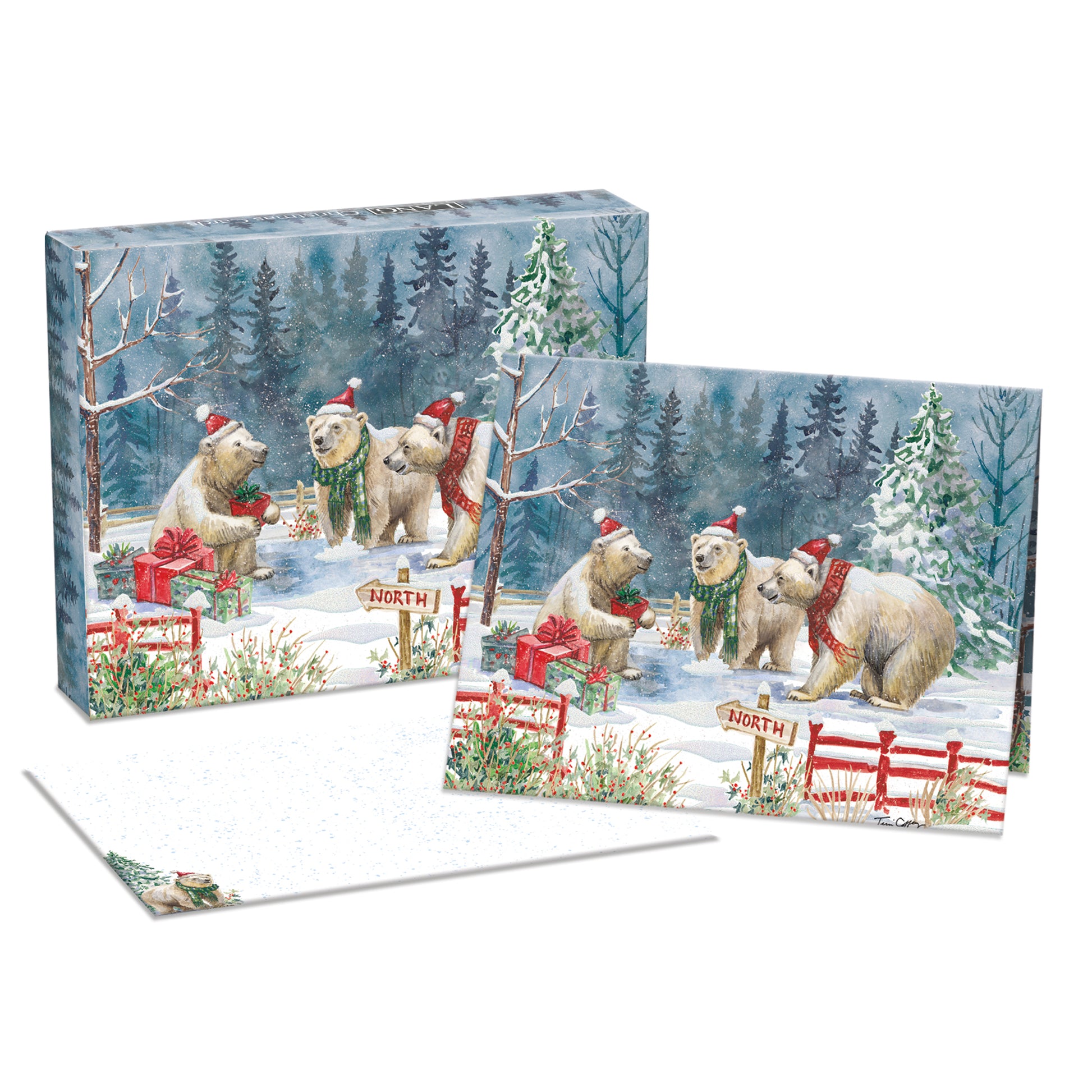 BEAR-Y MERRY BOXED CHRISTMAS CARDS