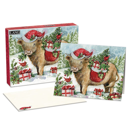 HIGHLAND COW BOXED CHRISTMAS CARDS
