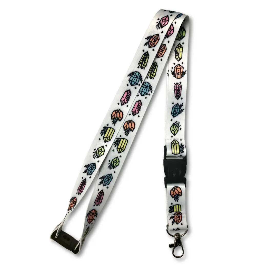 Colored Crystals Breakaway Lanyard