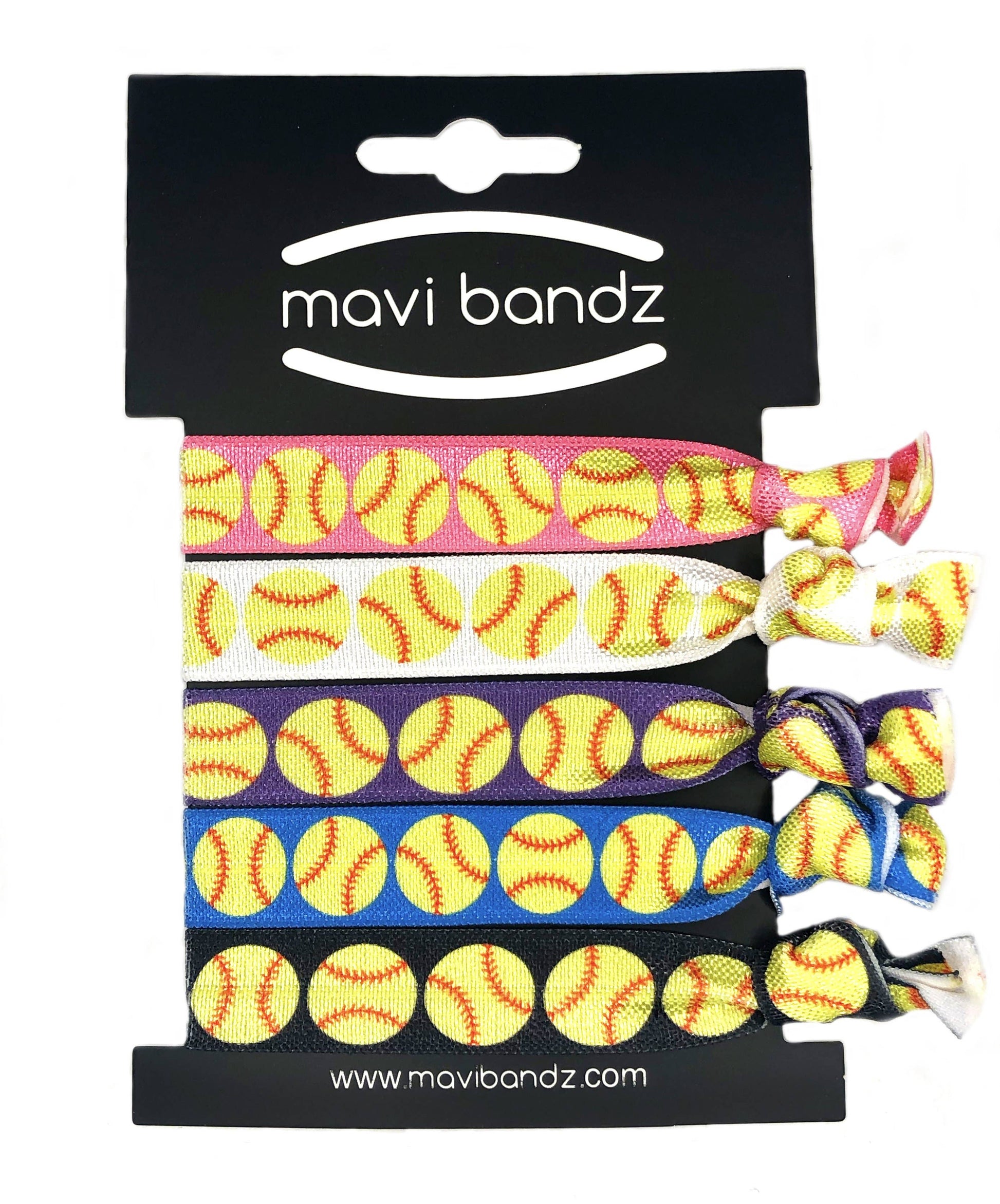 SOFTBALL Hair Ties Set 5