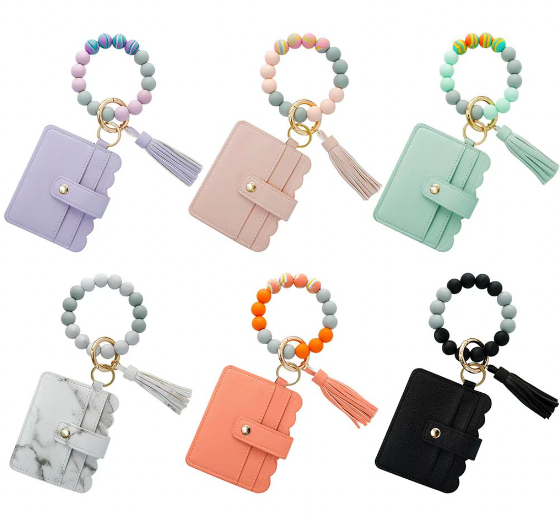 Bead Tassel Wallet Wristlet - Assorted