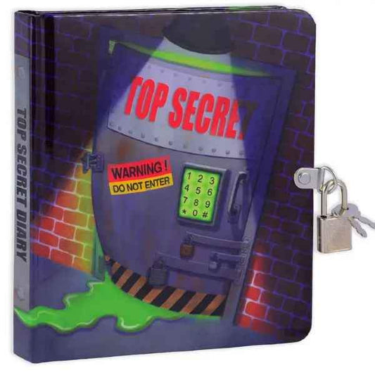 Top Secret Glow in th Dark Locking Diary