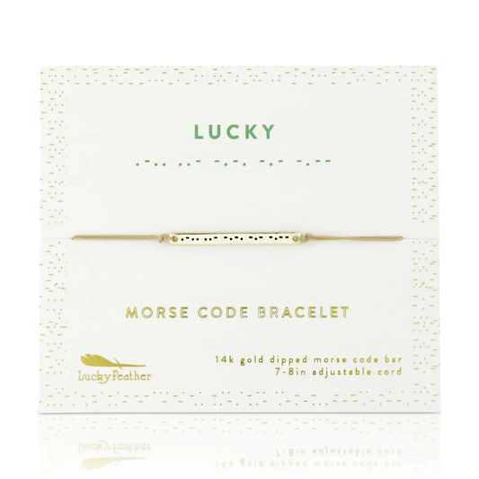 LUCKY MORSE CODE BRACELET