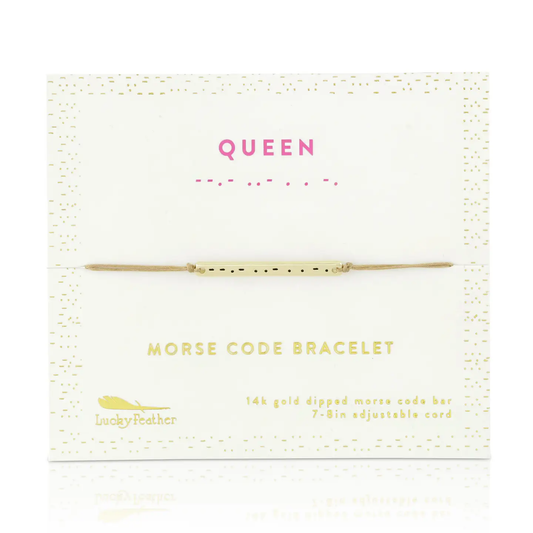 QUEEN MORSE CODE BRACELET