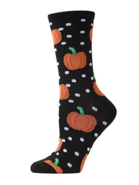 Dots & Pumpkins Crew Socks