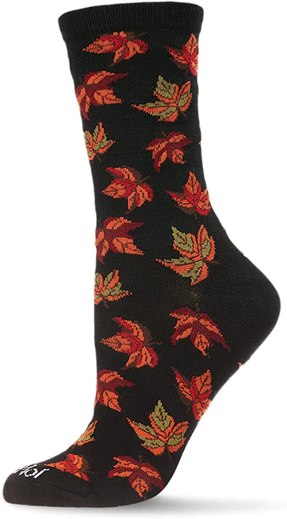 Autumn Leaves Bamboo Crew Socks