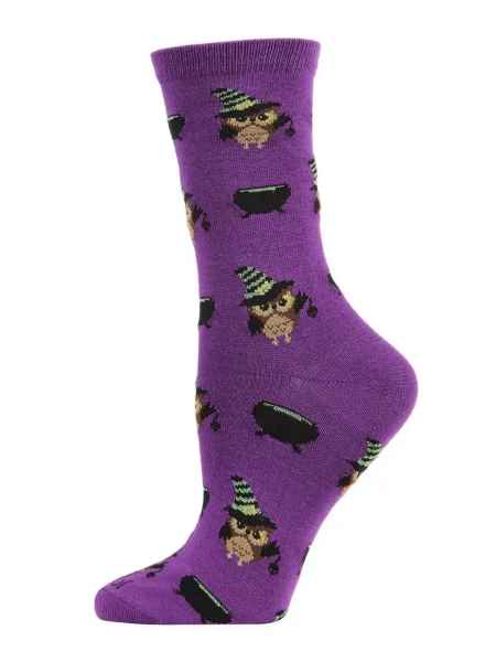 Witchy Owl Purple Socks