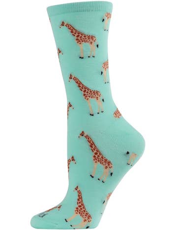 Giraffe Bamboo Crew Socks