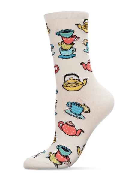 Tea Time Bamboo Crew Socks