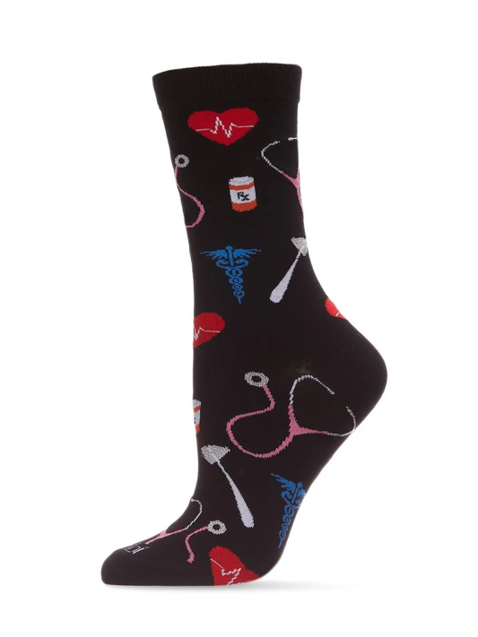 BLACK MEDICAL CREW SOCKS