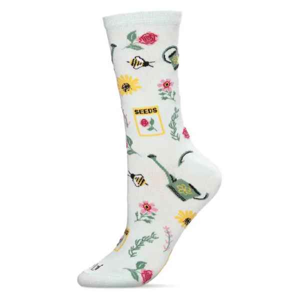 Flower Garden Bamboo Crew Socks