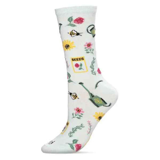 Flower Garden Bamboo Crew Socks