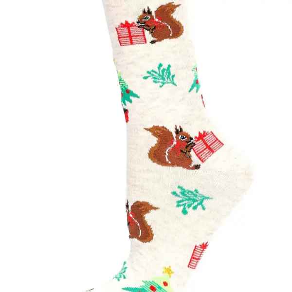 Squirrels Christmas Socks