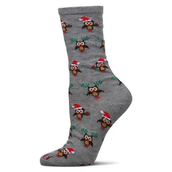 Holiday Owl Crew Socks