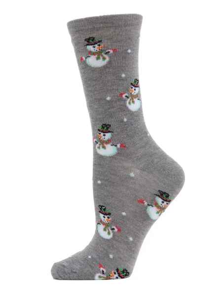 Tossed Snowman Crew Socks