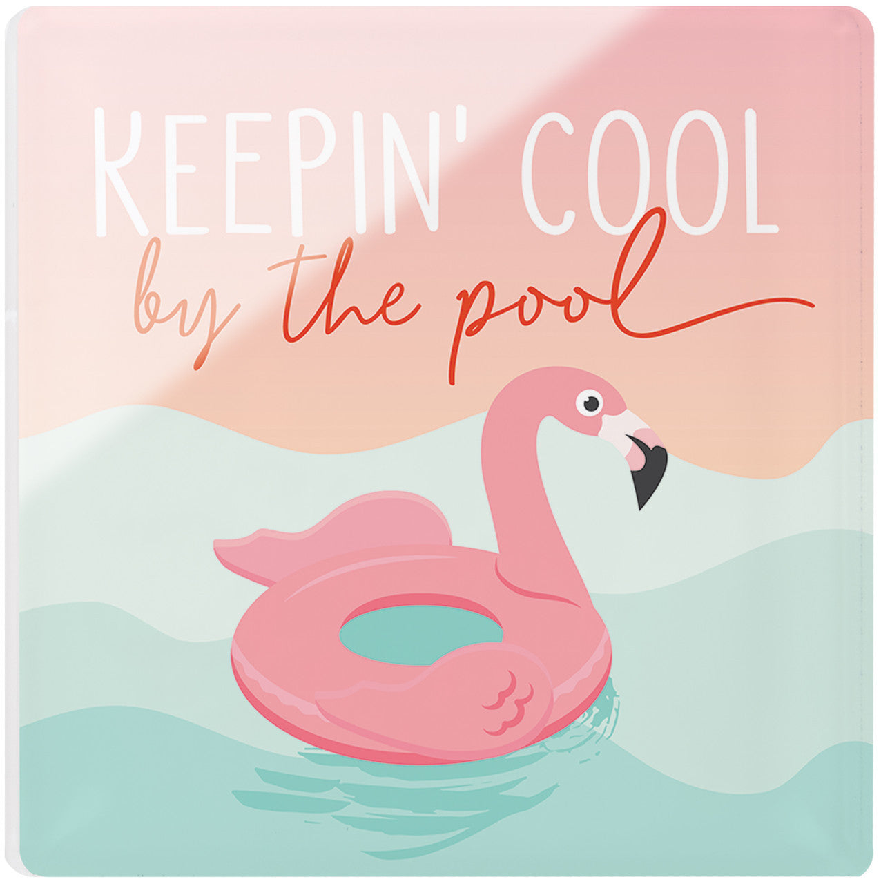 By the Pool Flamingo Magnet