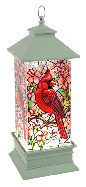 Led Shimmer Cardinal Lntern