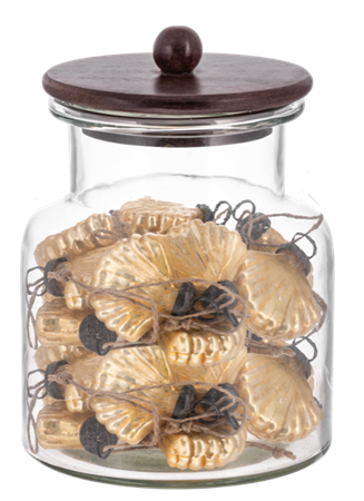 GLASS SHELL ORNAMENT